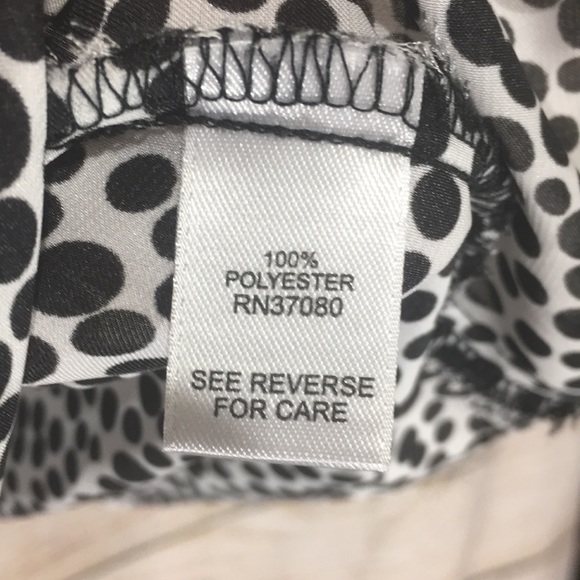 Cato medium ruffle front blouse black white dotted - Picture 5 of 8